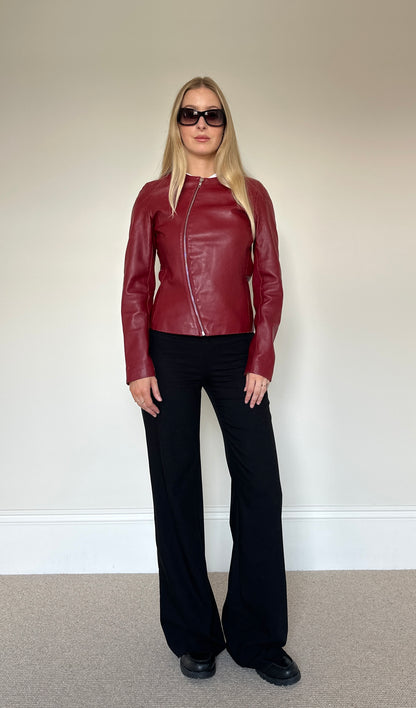 Vintage red leather jacket
