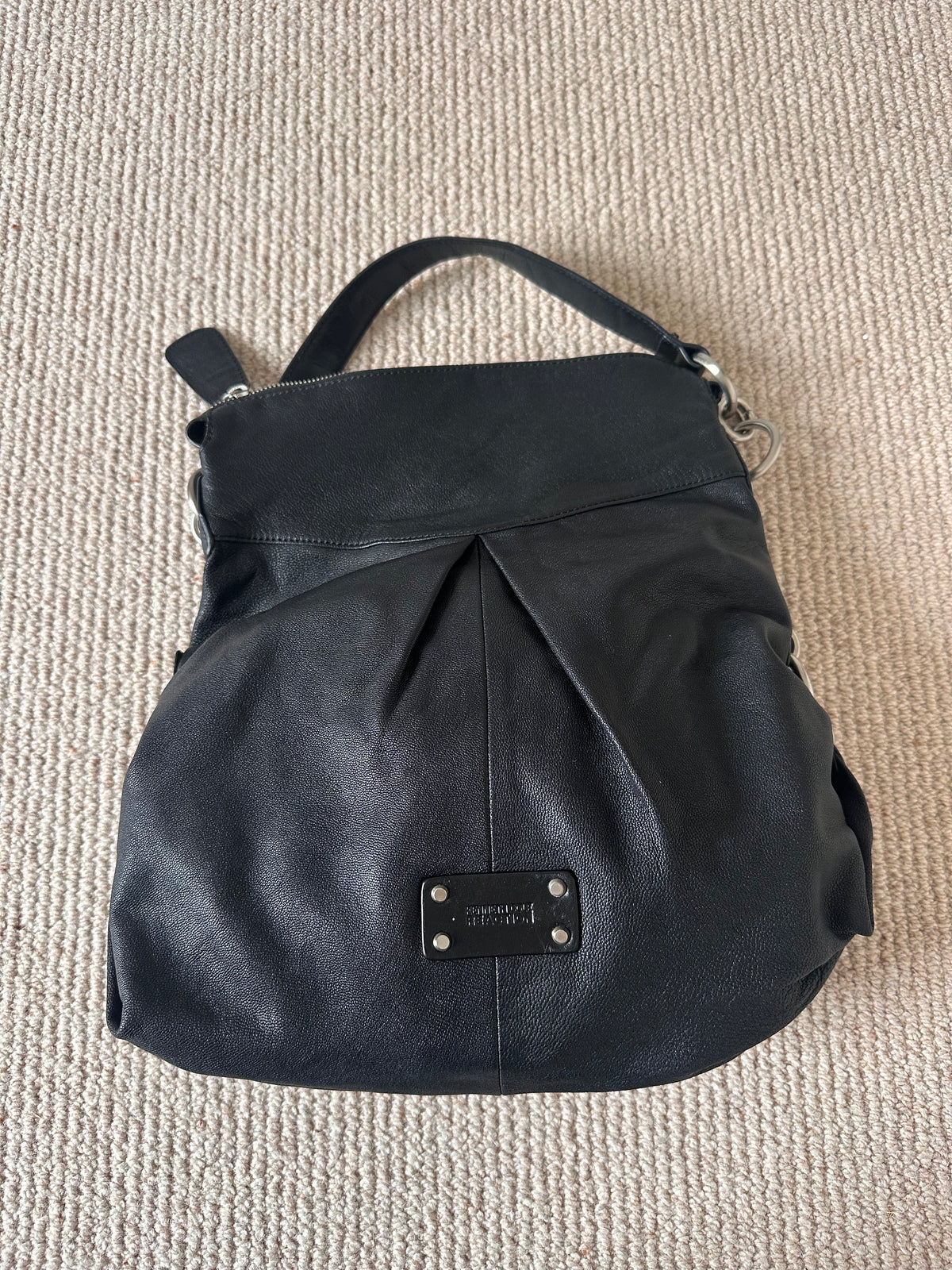 Vintage buckle leather bag