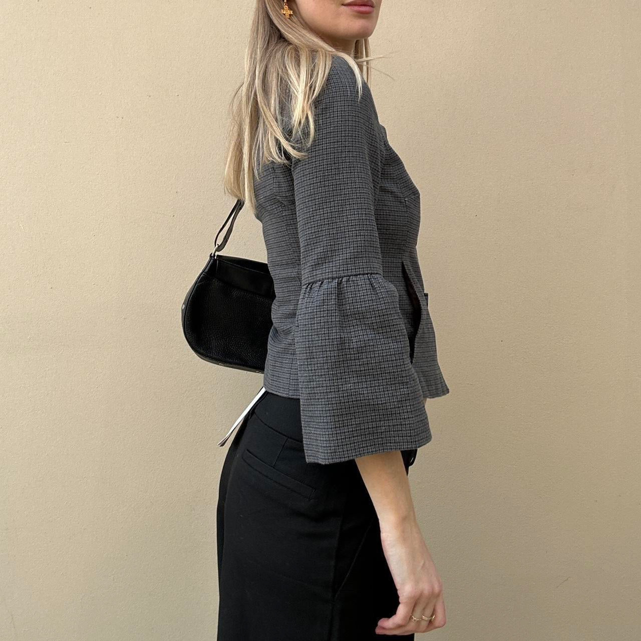 Vintage 00s dogtooth pea coat