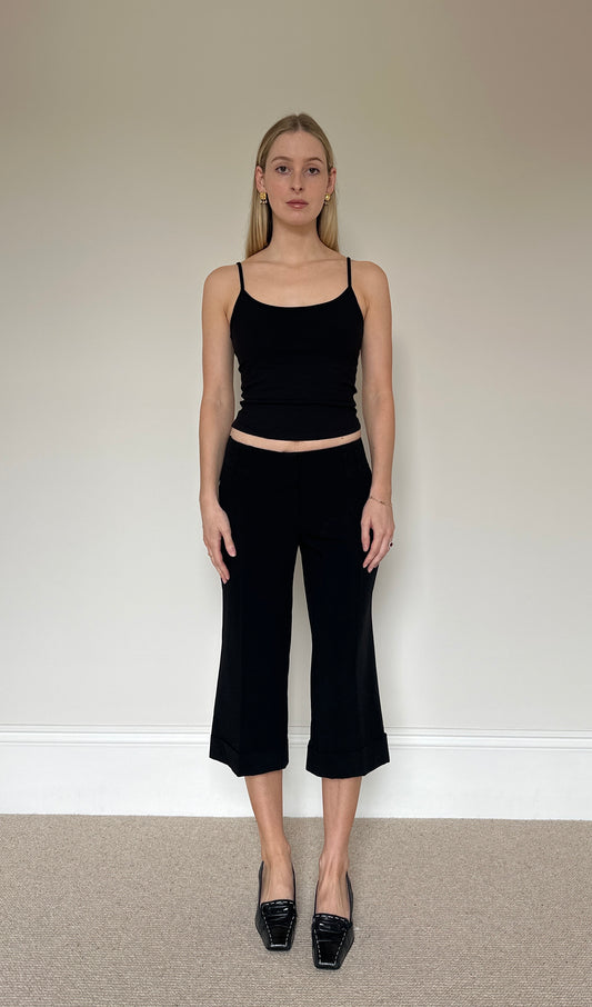 Vintage Black Suit Capris