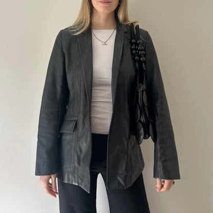 Vintage 90s leather blazer
