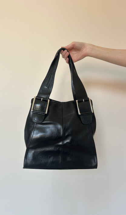 Vintage black buckle bag