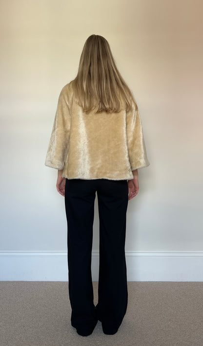 Vintage faux fur double breasted jacket