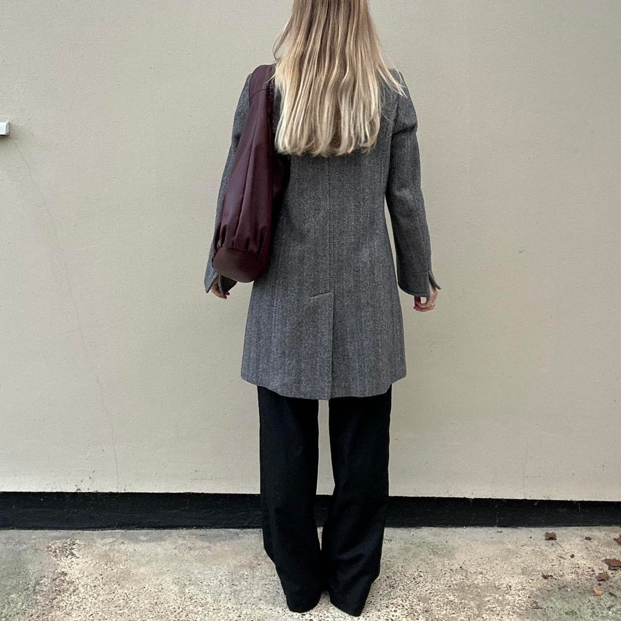 Vintage grey herringbone blazer