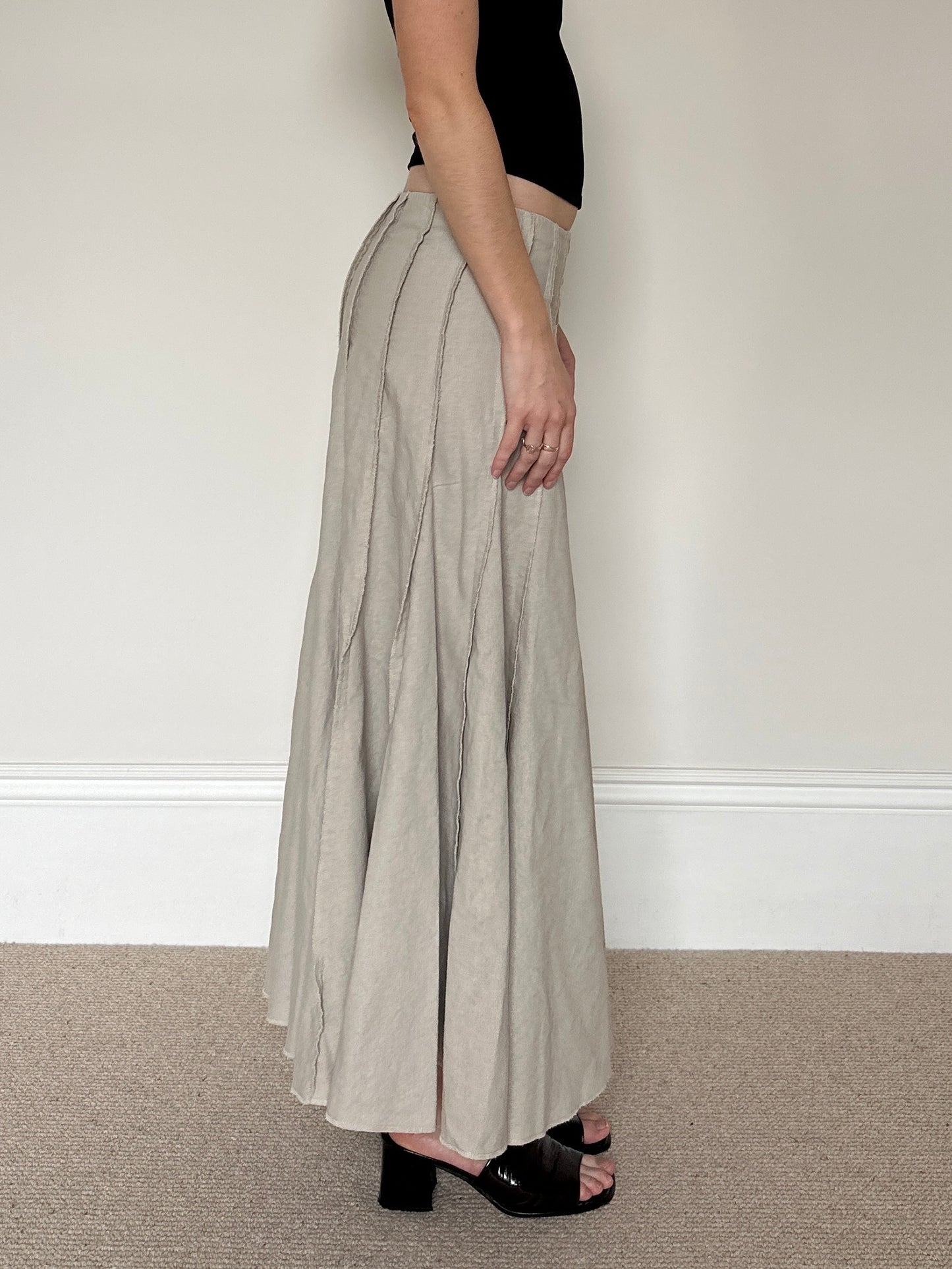 Vintage pleated maxi skirt