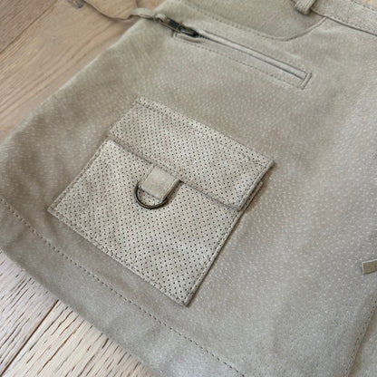 Vintage suede mini skirt
