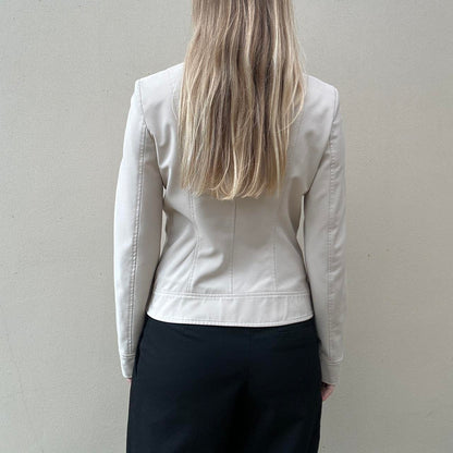 Vintage Karen millen cream biker jacket