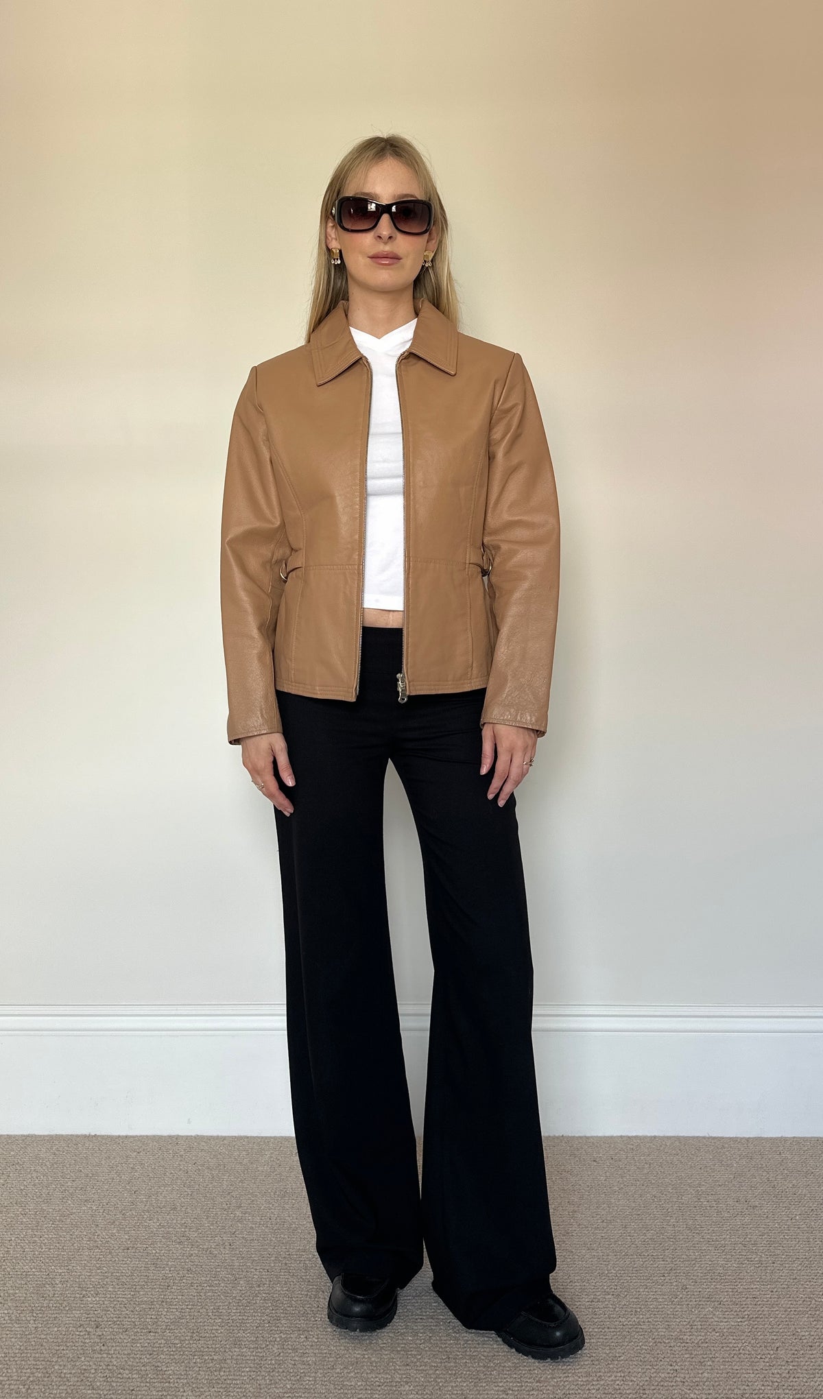 Vintage tan leather jacket