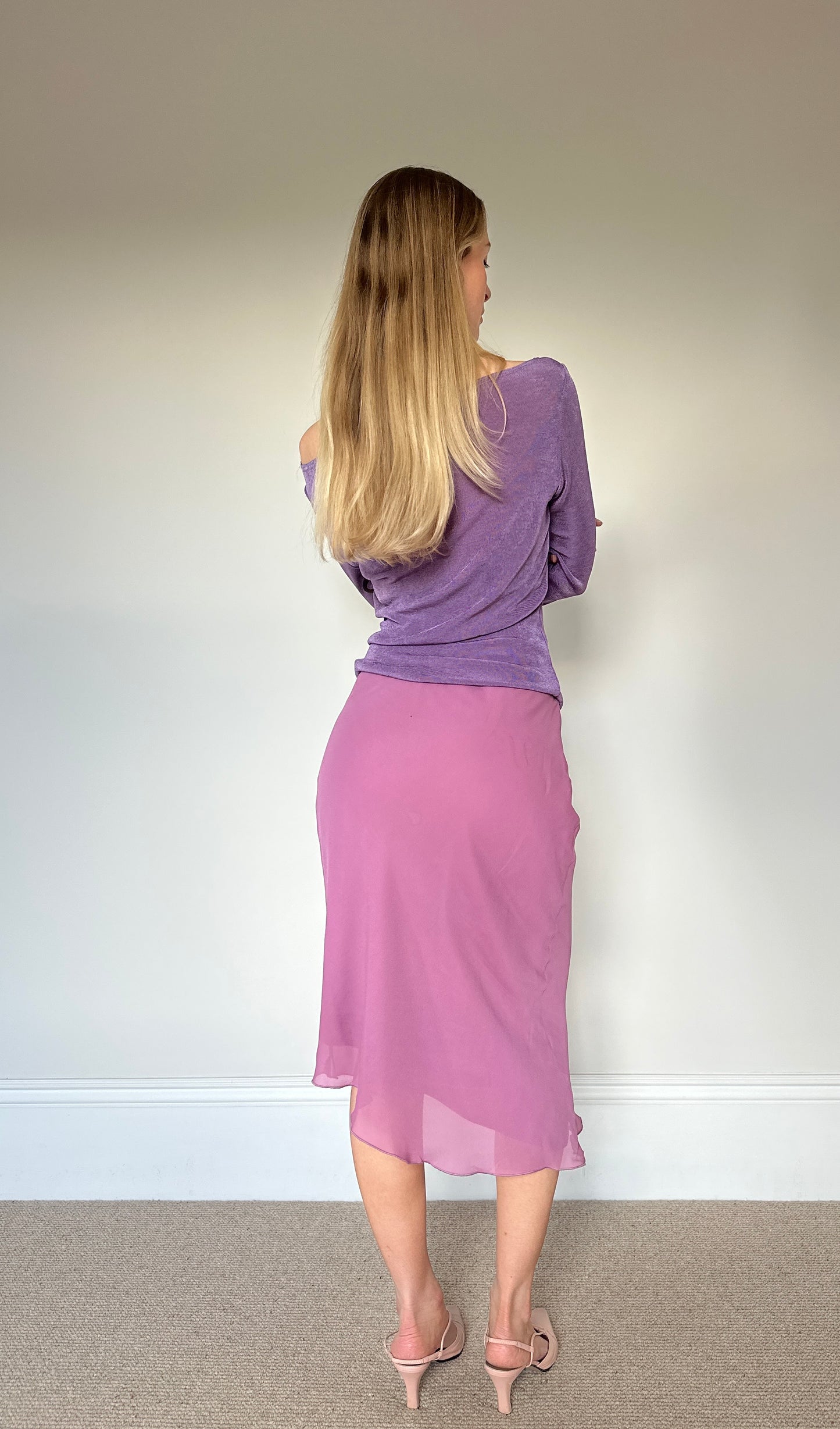 Vintage floaty midi skirt
