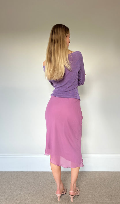 Vintage floaty midi skirt