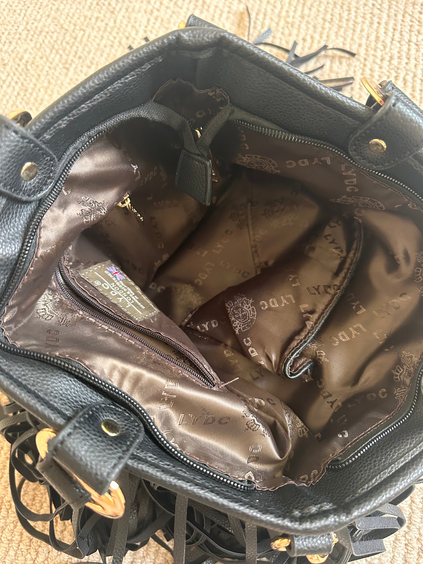 Vintage leather Tassle bag