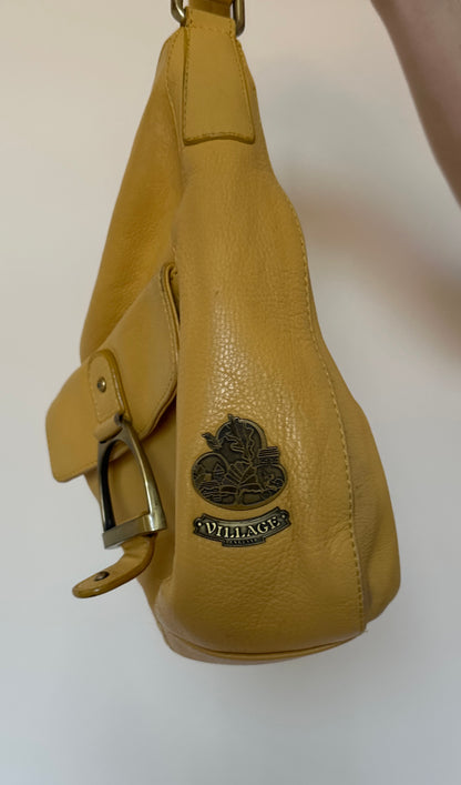 Vintage Mustard Leather Horse-bit bag