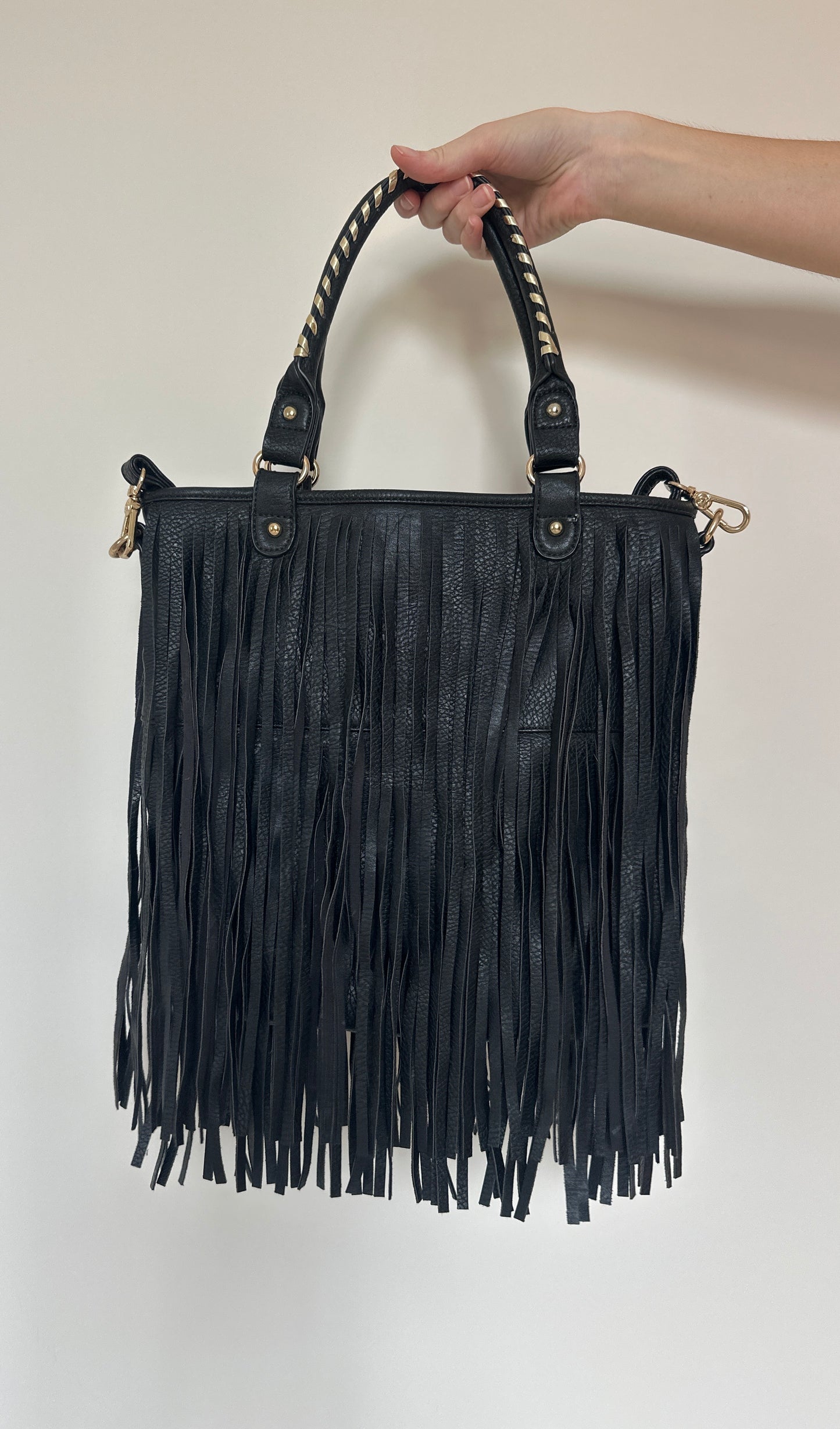 Vintage leather Tassle bag
