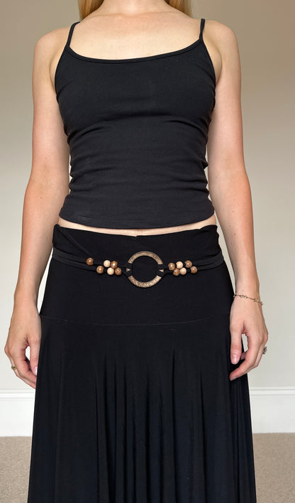 Vintage Wooden beaded midi skirt