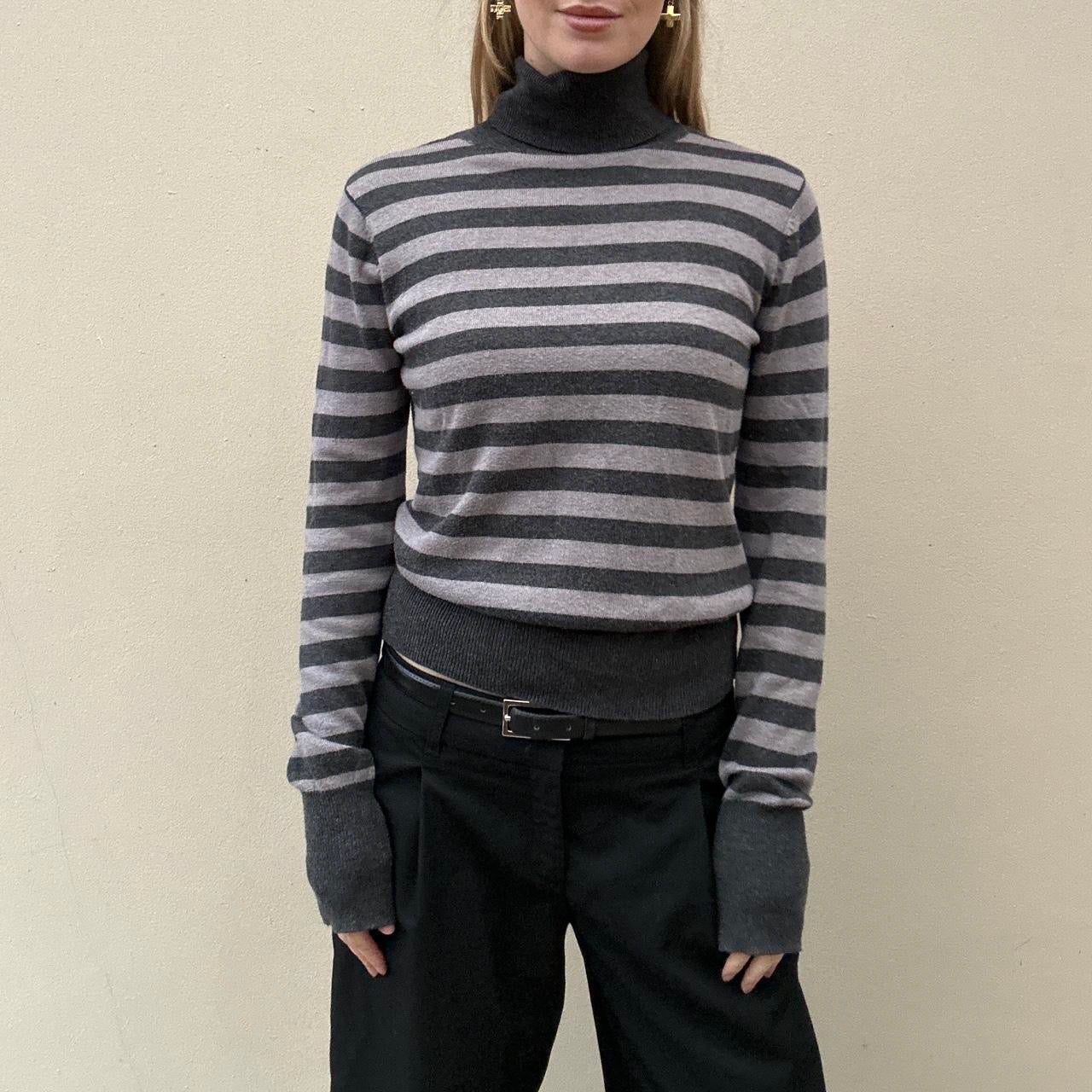 Vintage stripe turtle neck jumper