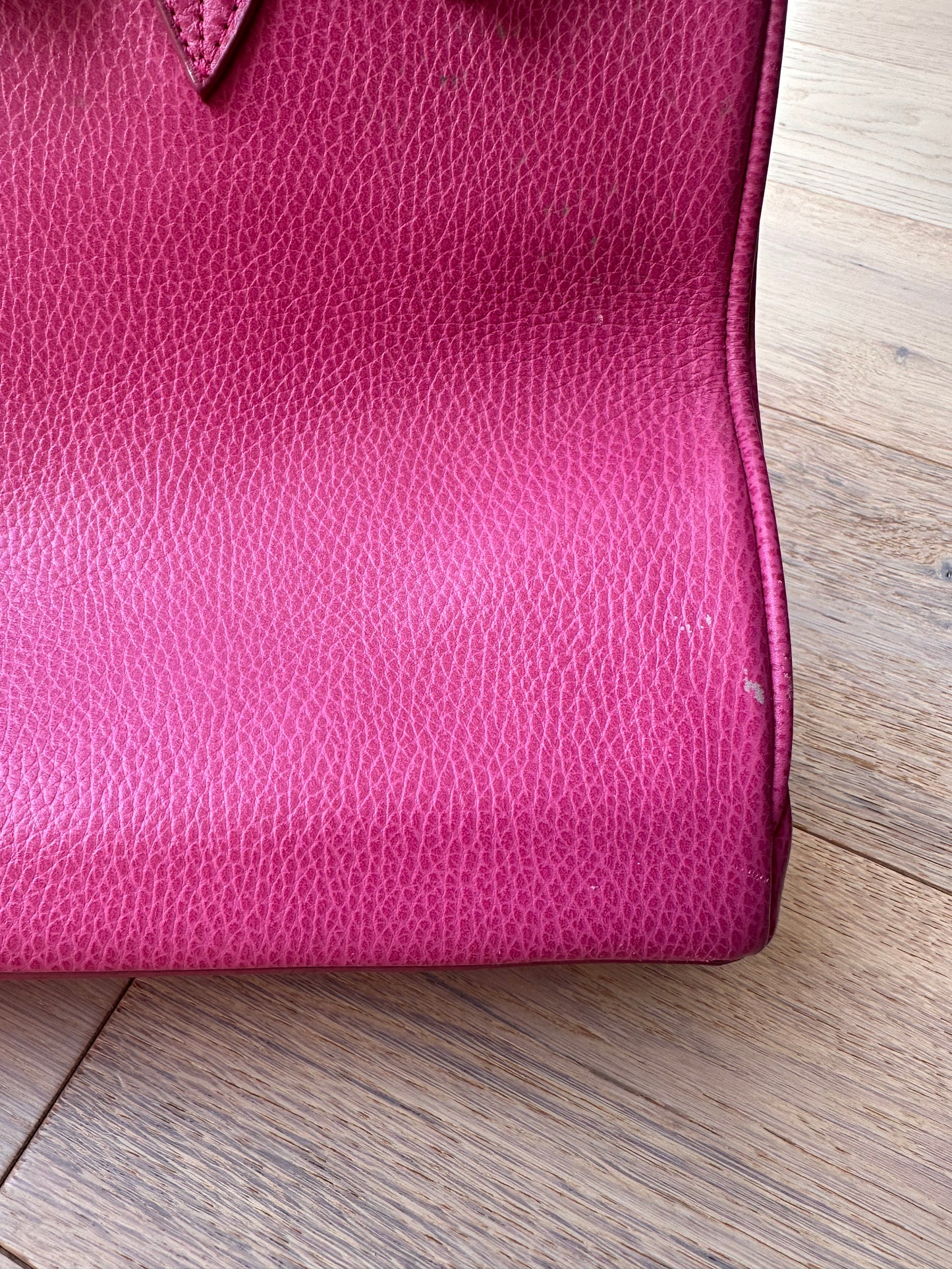 Vintage pink firkin bag
