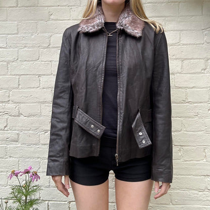 Vintage brown leather jacket