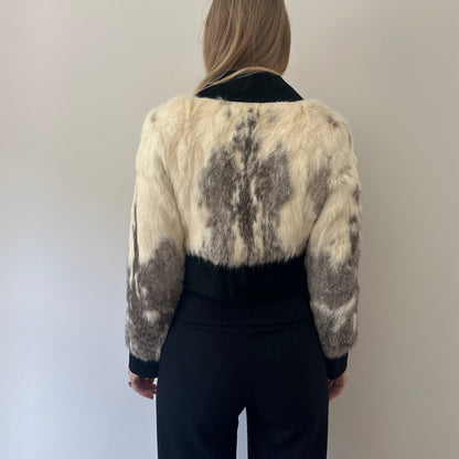 Vintage Fur & suede bomber jacket