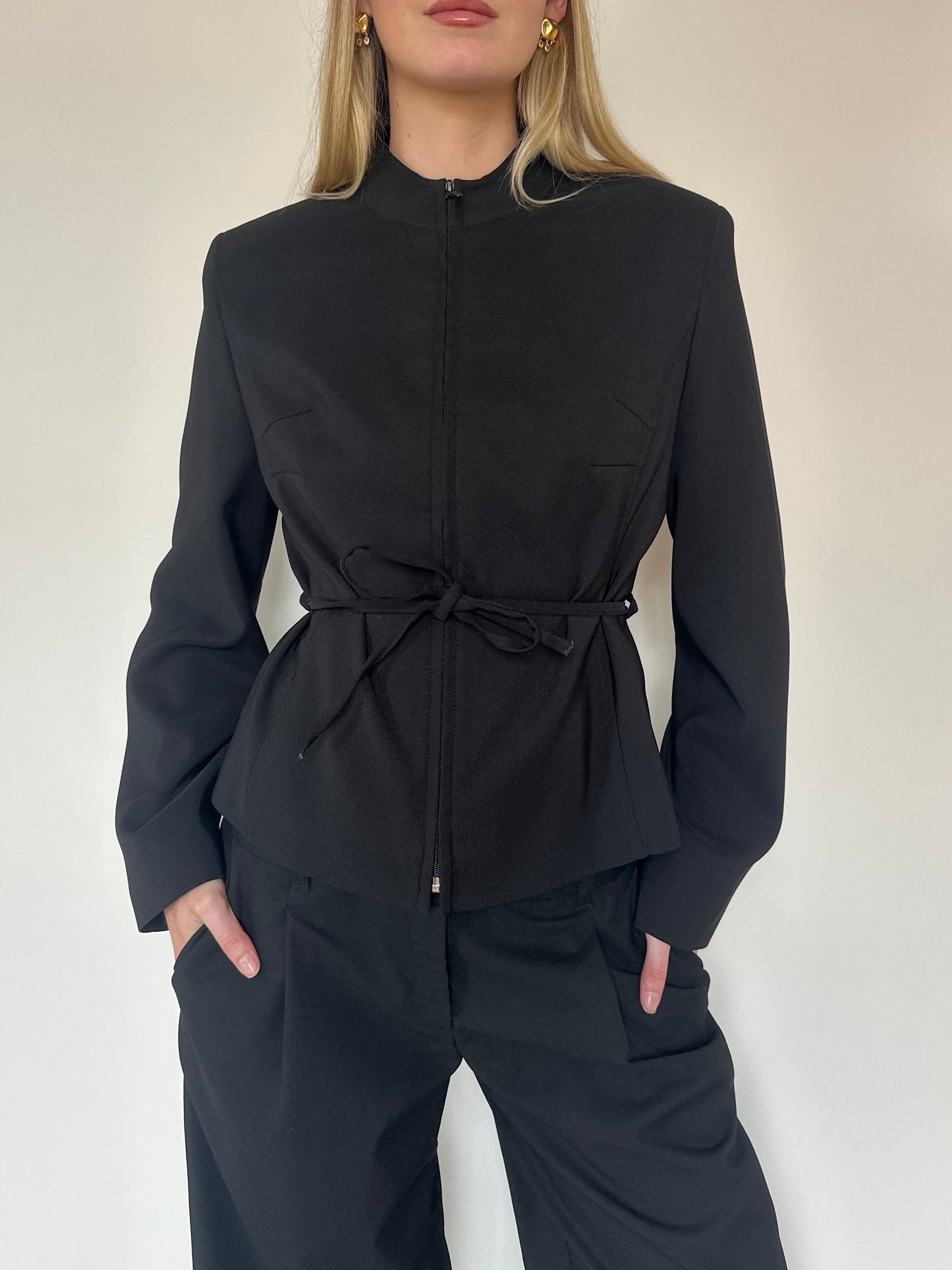 Vintage tie black jacket