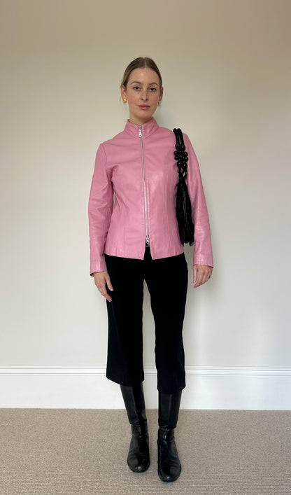 Vintage pink leather jacket