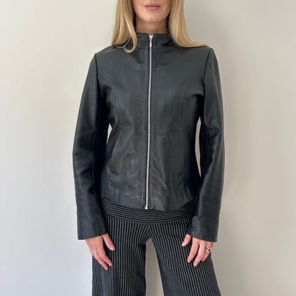 Vintage black leather jacket