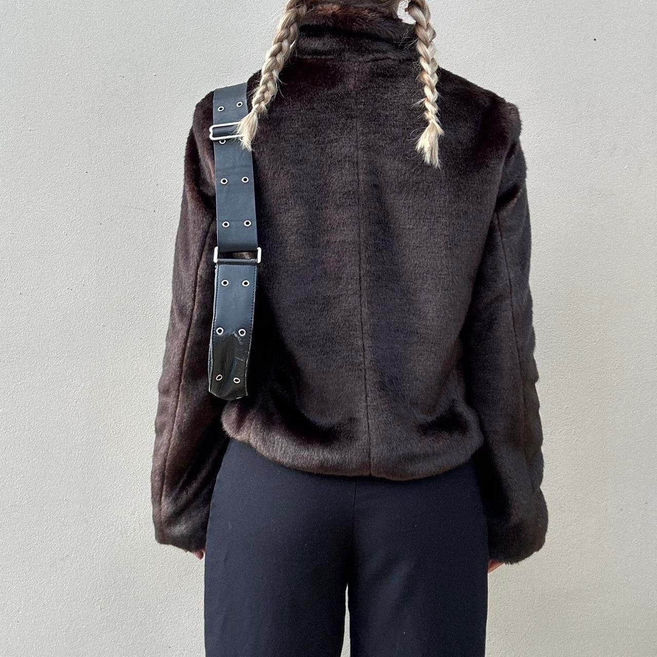 Vintage chocolate brown fur coat