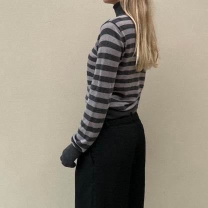 Vintage stripe turtle neck jumper