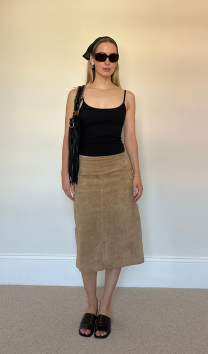 Vintage Real Suede Skirt