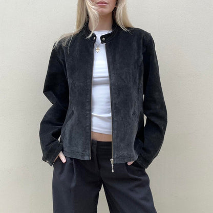 Vintage 00s suede biker jacket