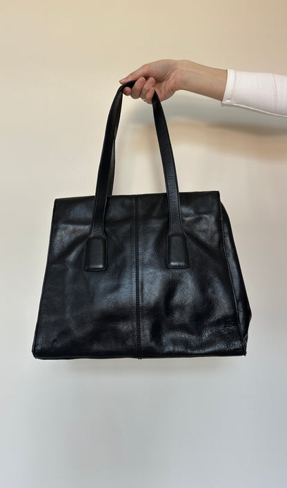 Vintage leather & pony skin bag