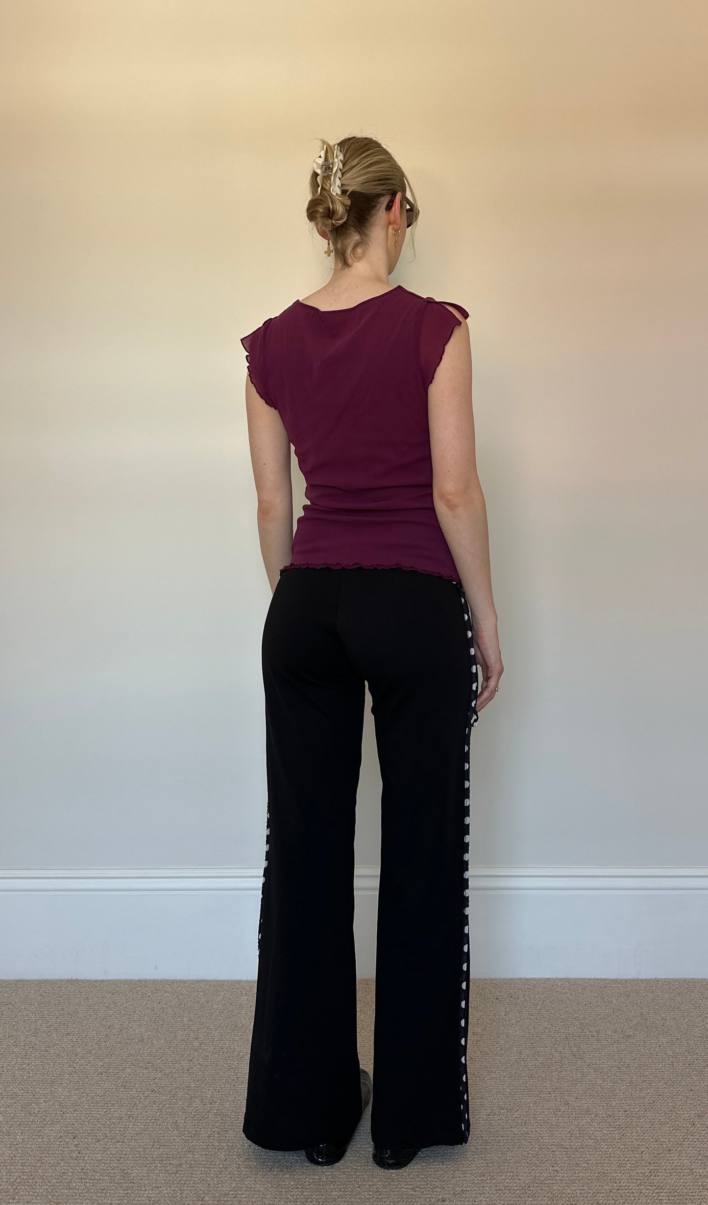 Vintage Purple Mesh Top