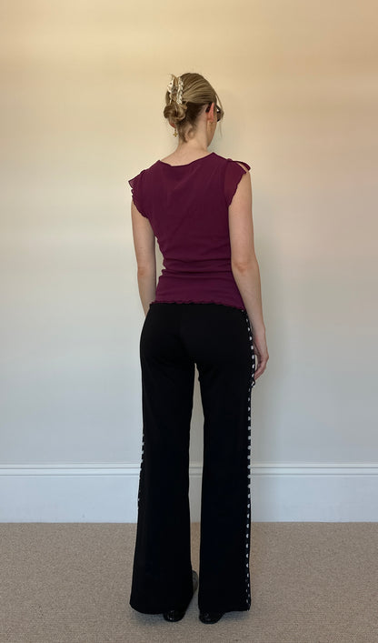Vintage Purple Mesh Top