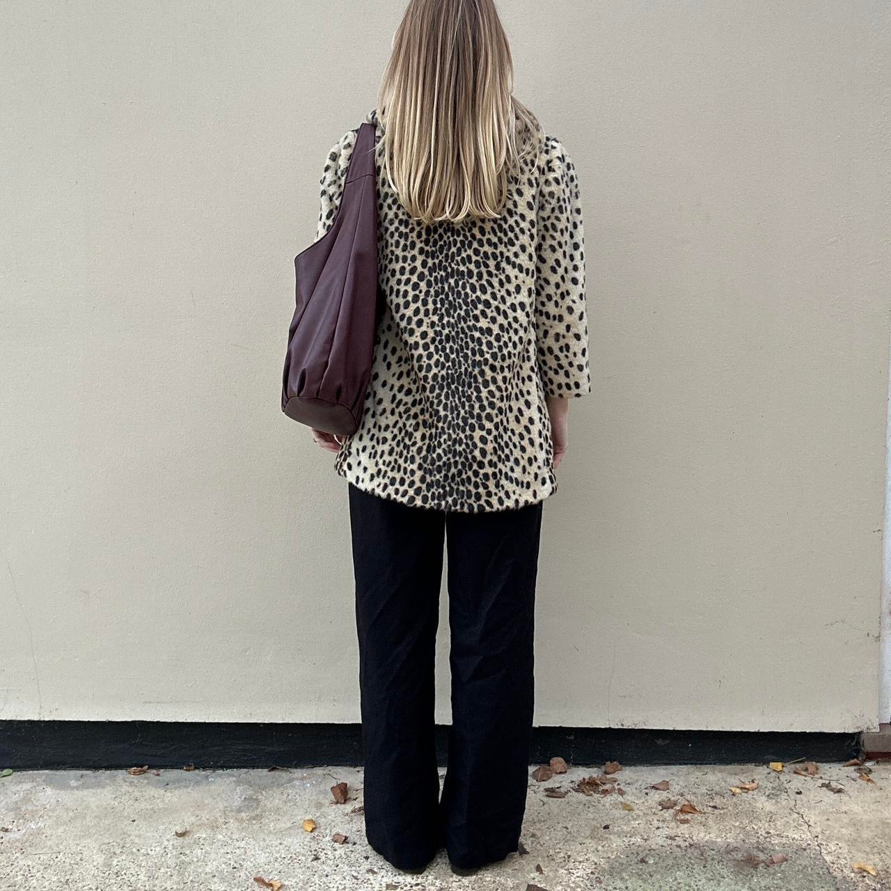 Faux leopard coat