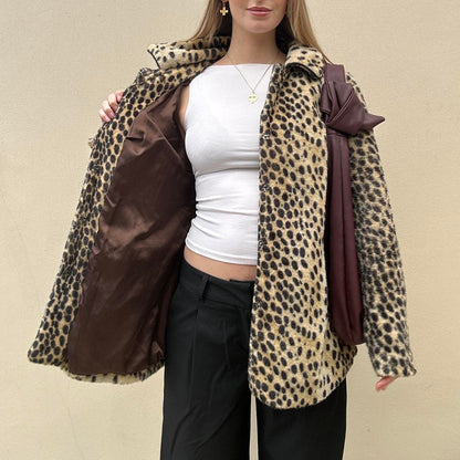 Vintage 00s leopard coat