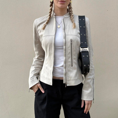 Vintage Faux suede biker jacket