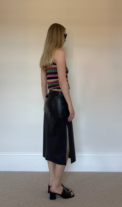 Vintage stripe roll neck top/jumper
