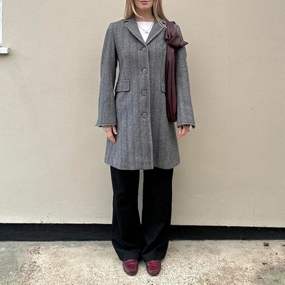 Vintage grey herringbone blazer