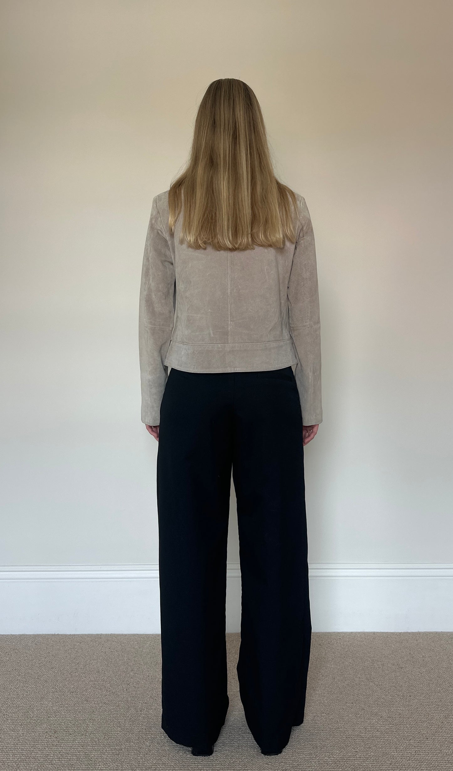 Vintage beige suede jacket