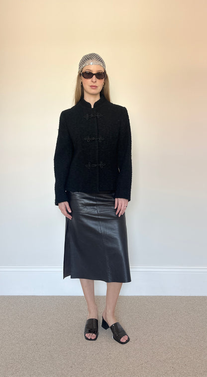 Black Frog Clasp Jacket