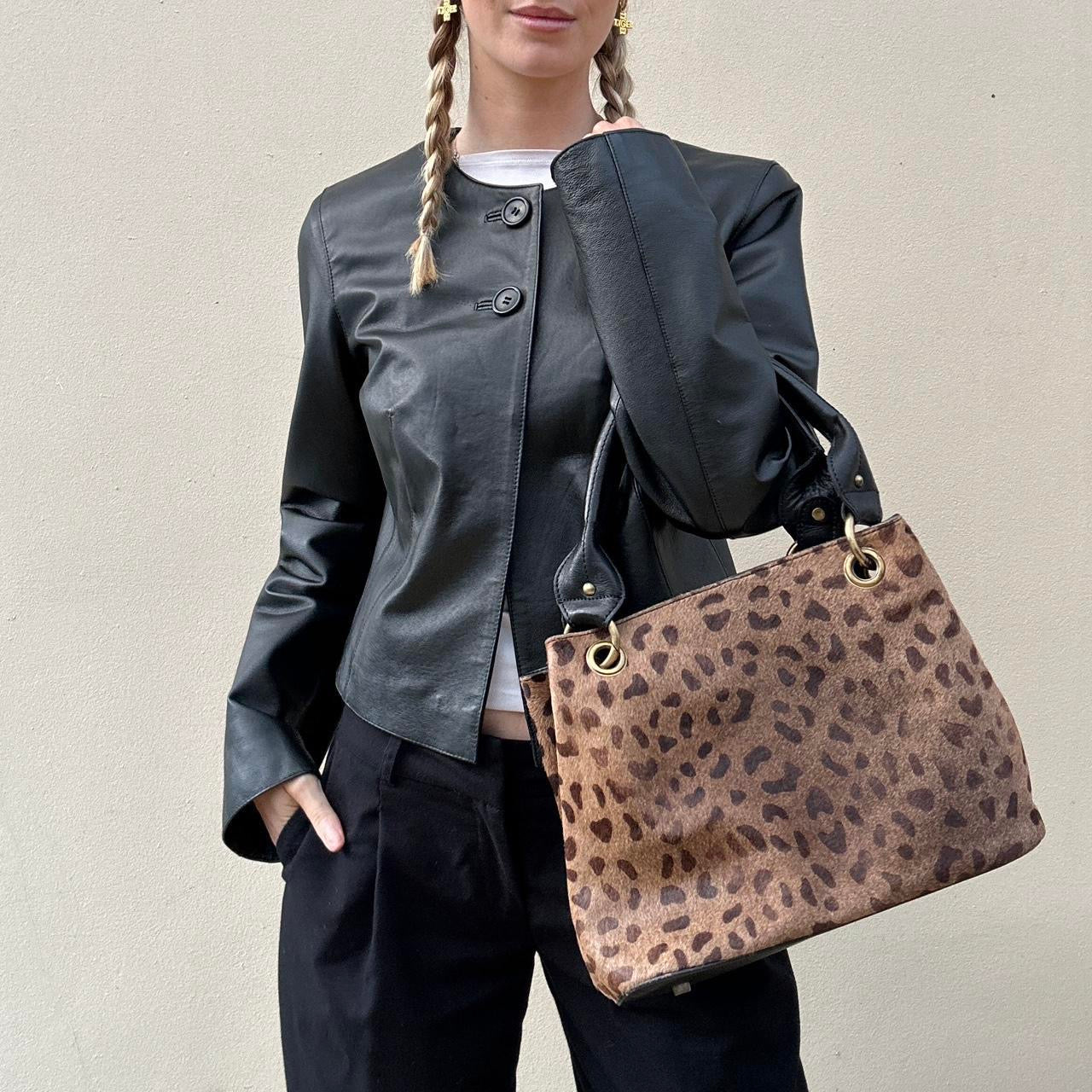 Vintage 00s leopard bag