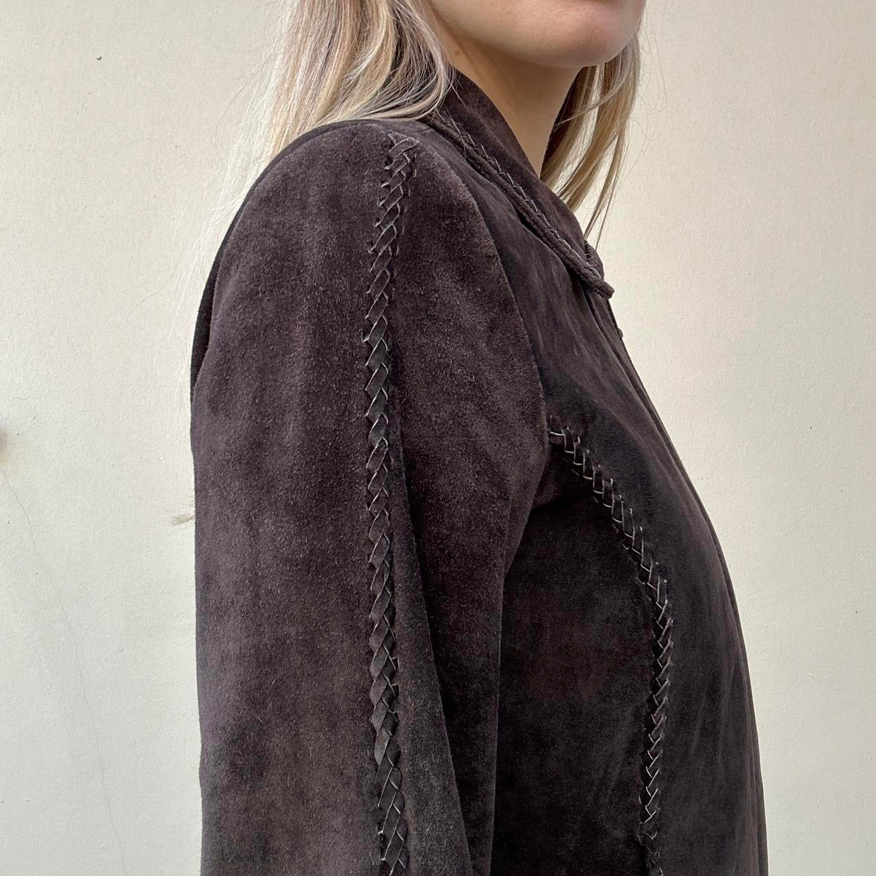 Vintage 00s brown suede jacket
