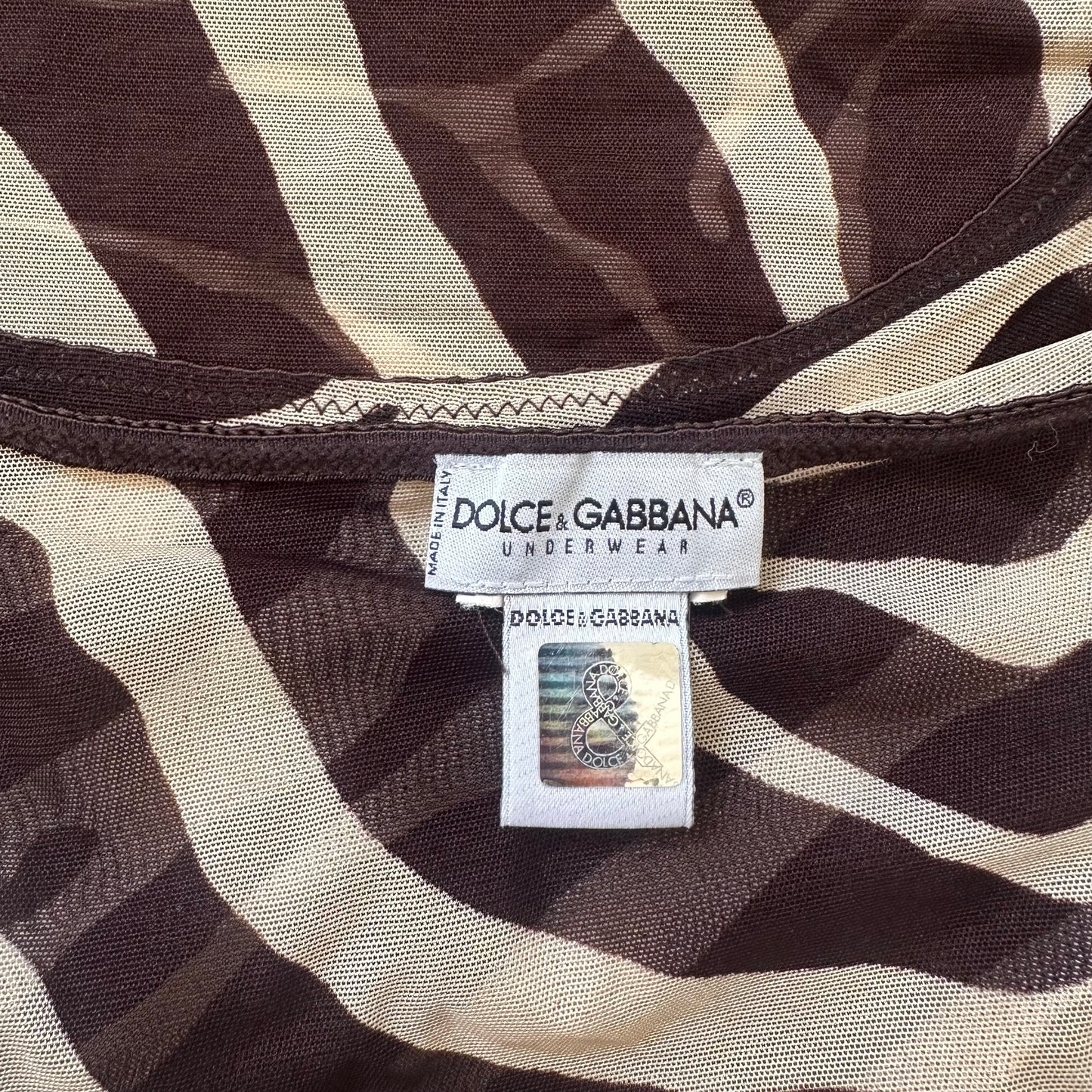 Dolce & Gabbana zebra mesh top