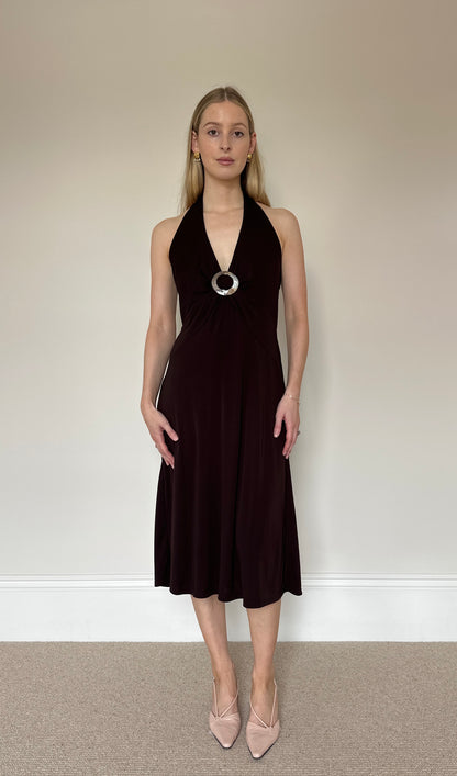 Vintage brown o-ring dress