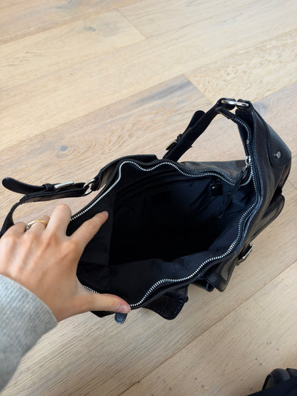 Vintage black saddle bag