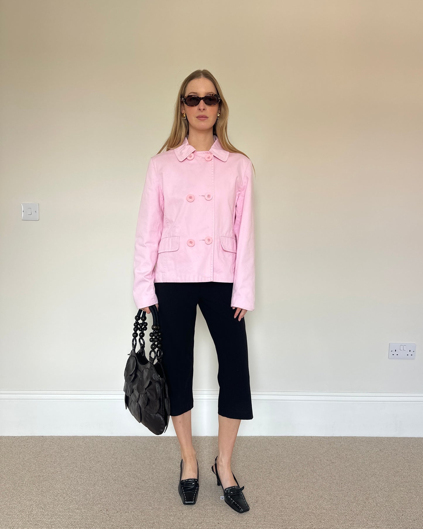 Vintage pink double breasted jacket