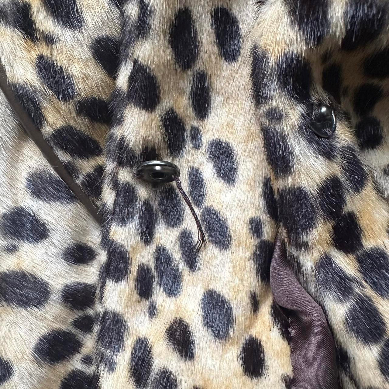 Faux leopard coat