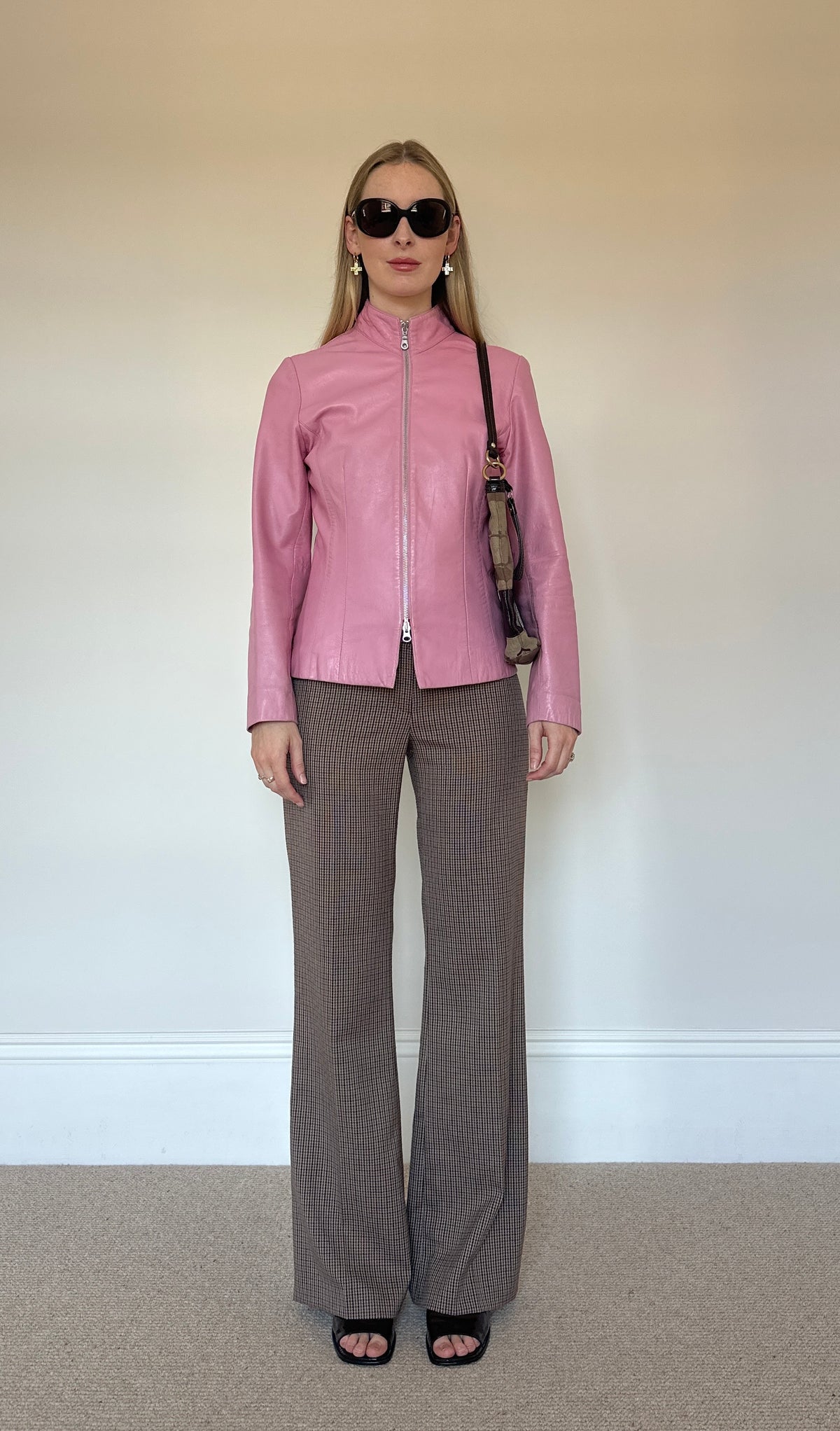 Vintage pink leather jacket