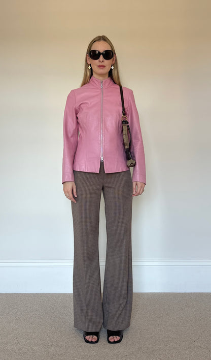 Vintage pink leather jacket