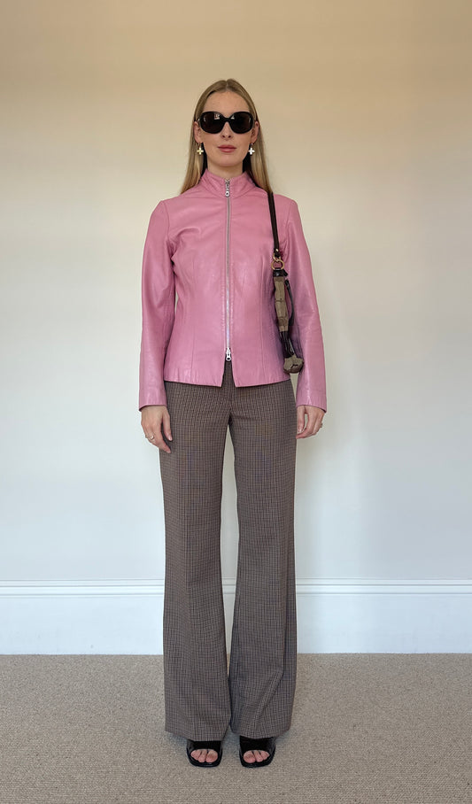 Vintage pink leather jacket