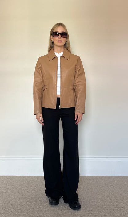 Vintage tan leather jacket
